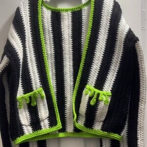 BeetleJuice Edition Crochet Cardigan